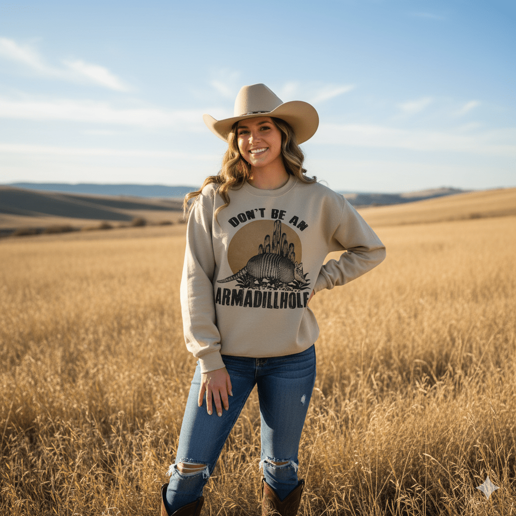 Don't Be An Armadillhole Graphic SweatshirtSandS