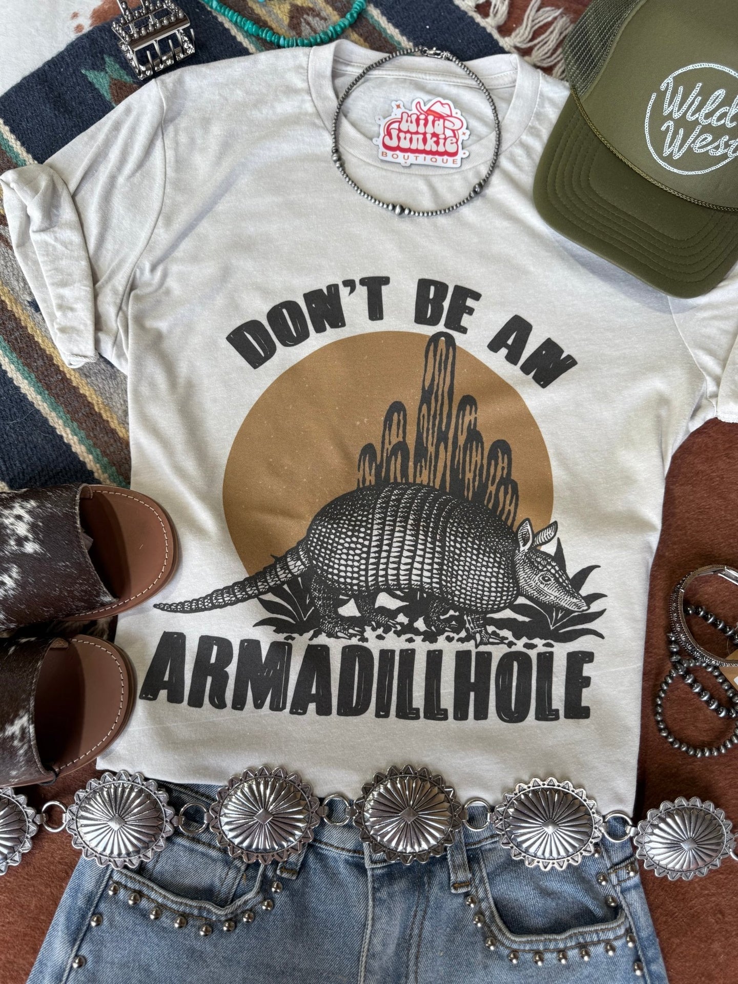Don't Be An Armadillhole Graphic TeeCementS