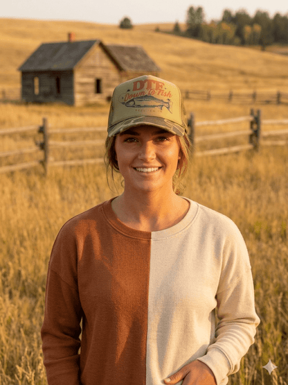 Down To Fish Trucker HatLight Camo