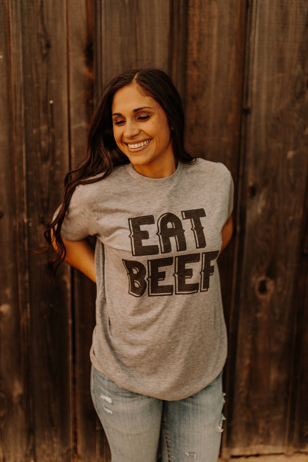 Eat Beef Graphic TeeGreyS