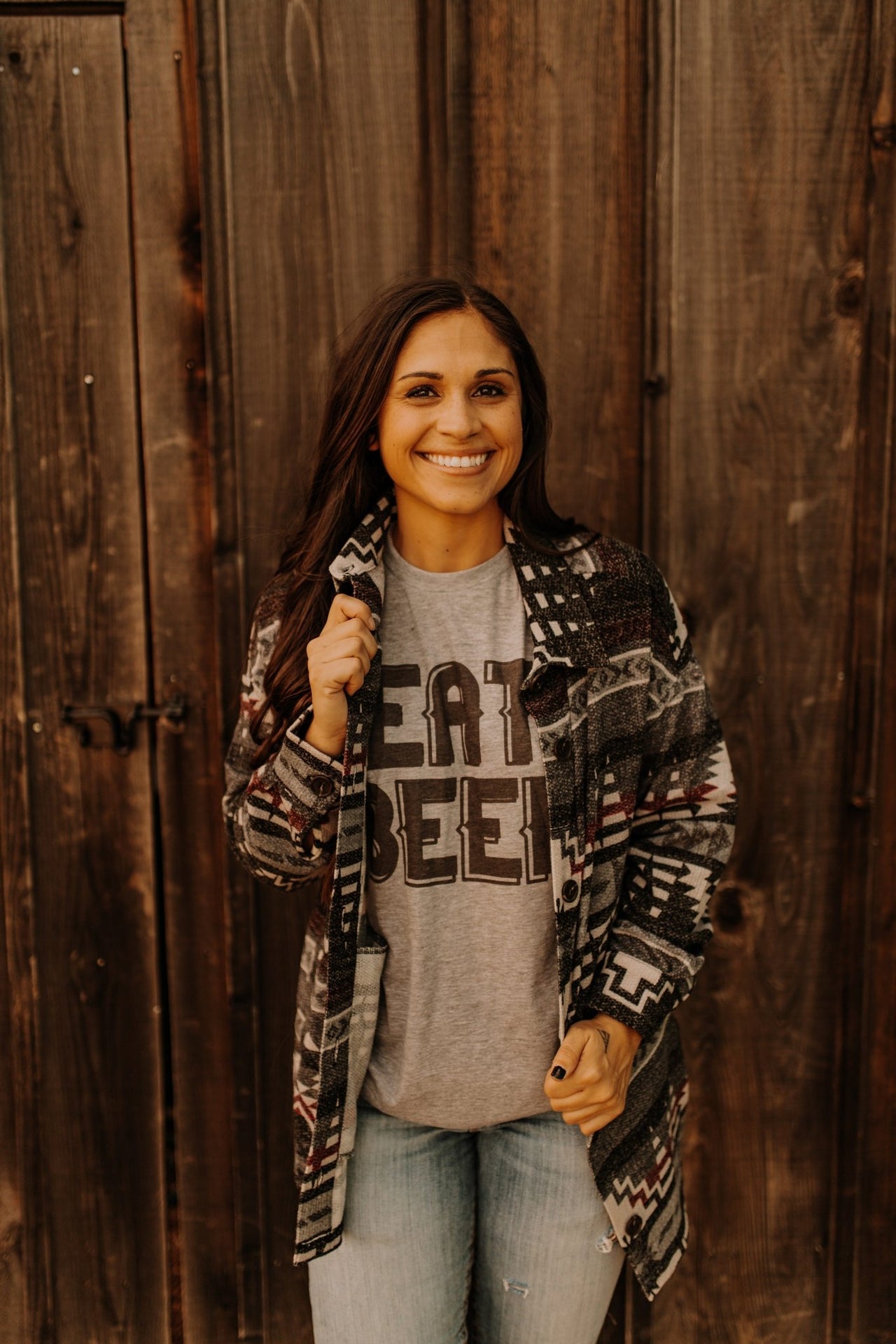 Eat Beef Graphic TeeGreyS