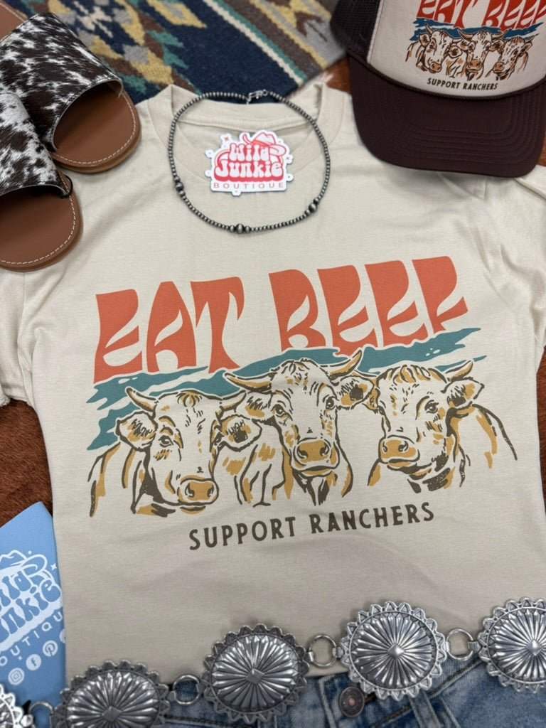 Eat Beef Support Ranchers Graphic TeeCementS