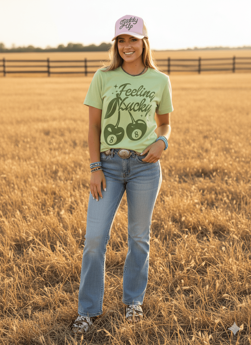 Feeling Lucky Graphic TeePistachioS