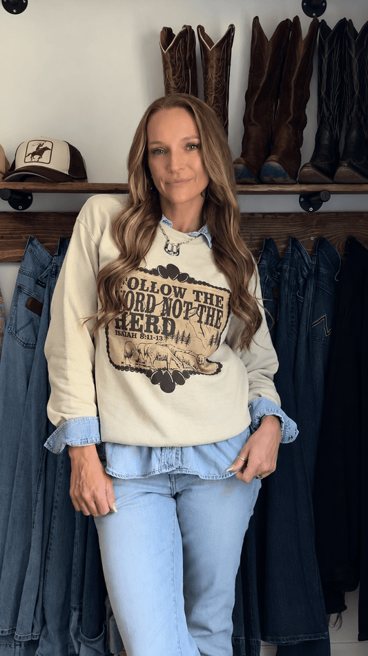 Follow The Word Not The Herd Graphic SweatshirtSandS