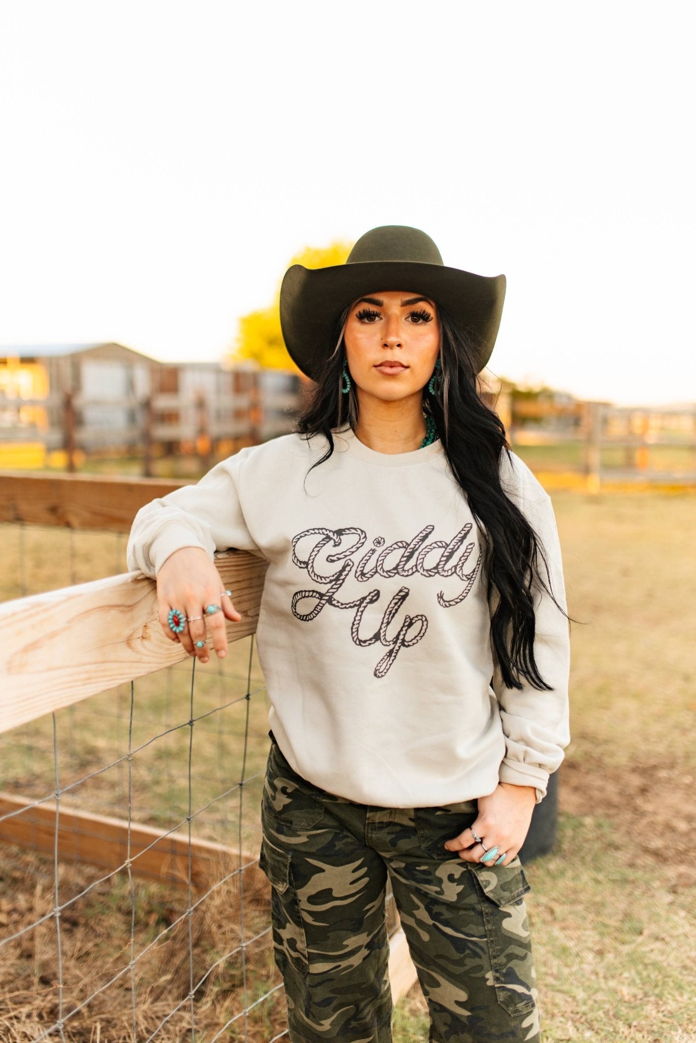Giddy Up Twisted Rope Graphic SweatshirtSandS