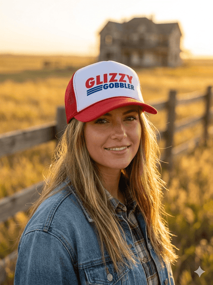 Glizzy Gobler Trucker HatRed & White