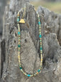 Gold Desert Turquoise Beaded Necklace