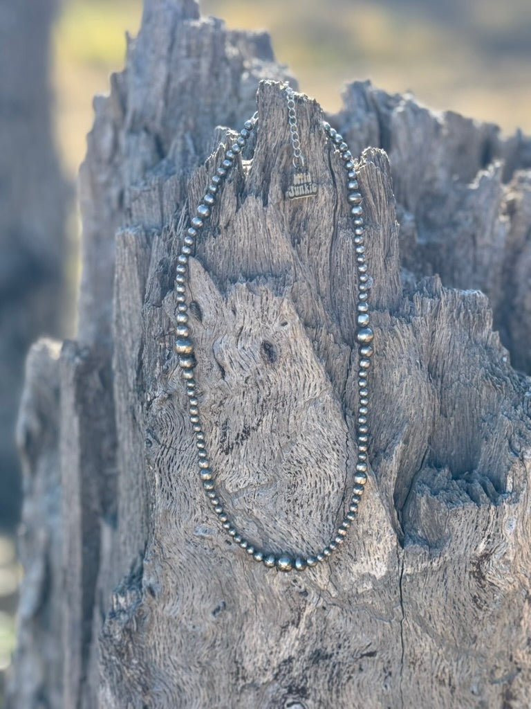 Sterling Silver Graduated Pearl Beaded Choker