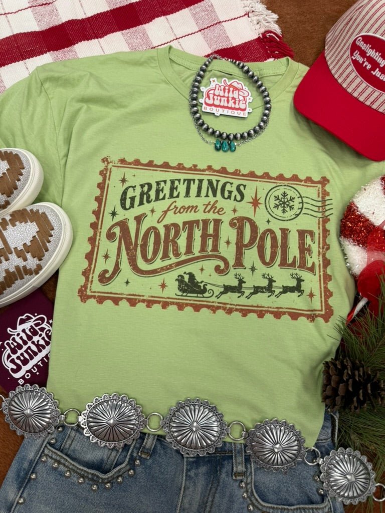 Greetings From The North Pole Graphic TeePistachioS