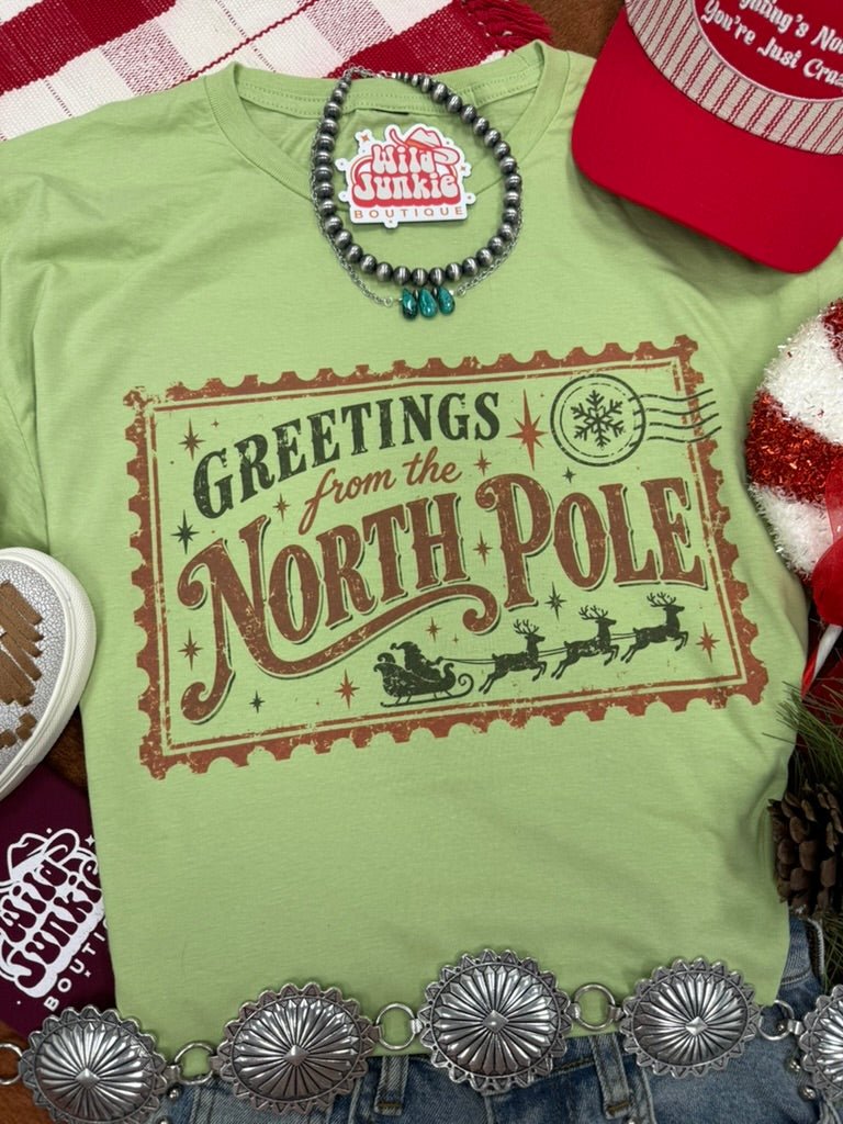Greetings From The North Pole Graphic TeePistachioS