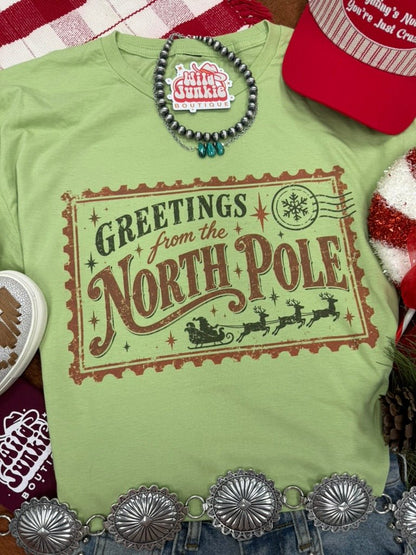 Greetings From The North Pole Graphic TeePistachioS