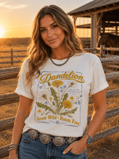 Grow Wild Dandelion Graphic TeeNaturalS
