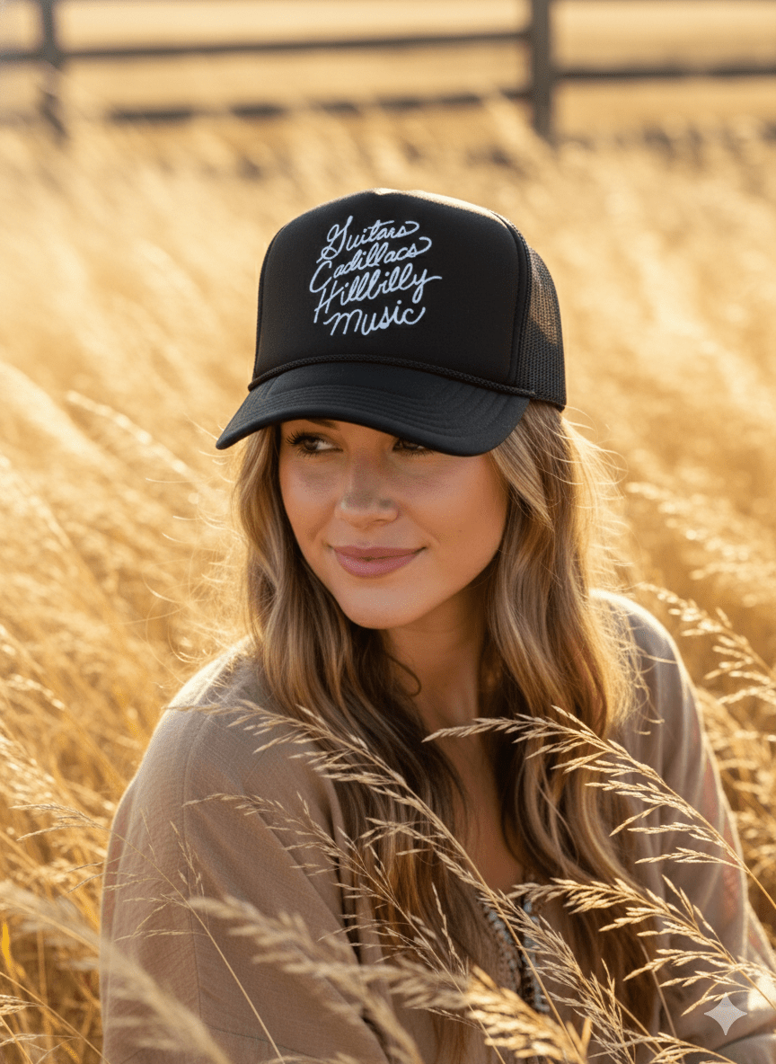 Guitars Cadillacs Trucker HatBlack