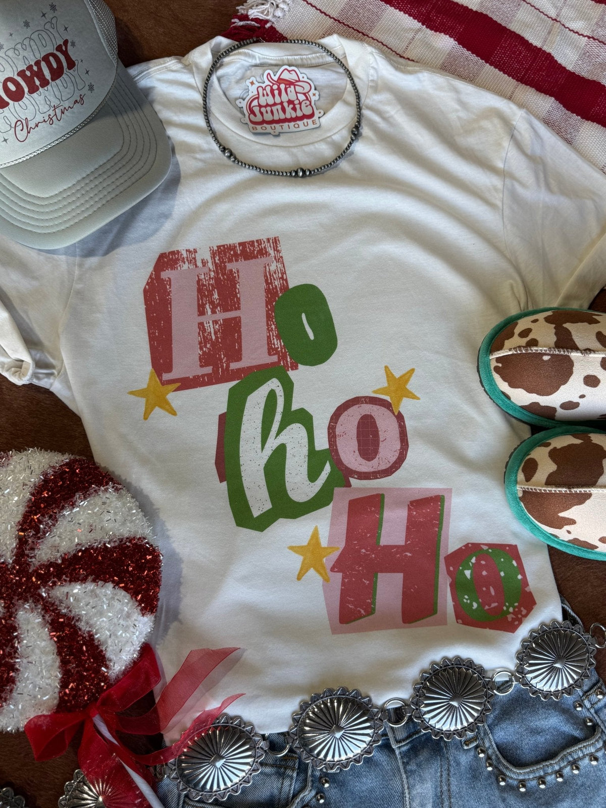 Ho ho ho Christmas Graphic TeeNaturalS