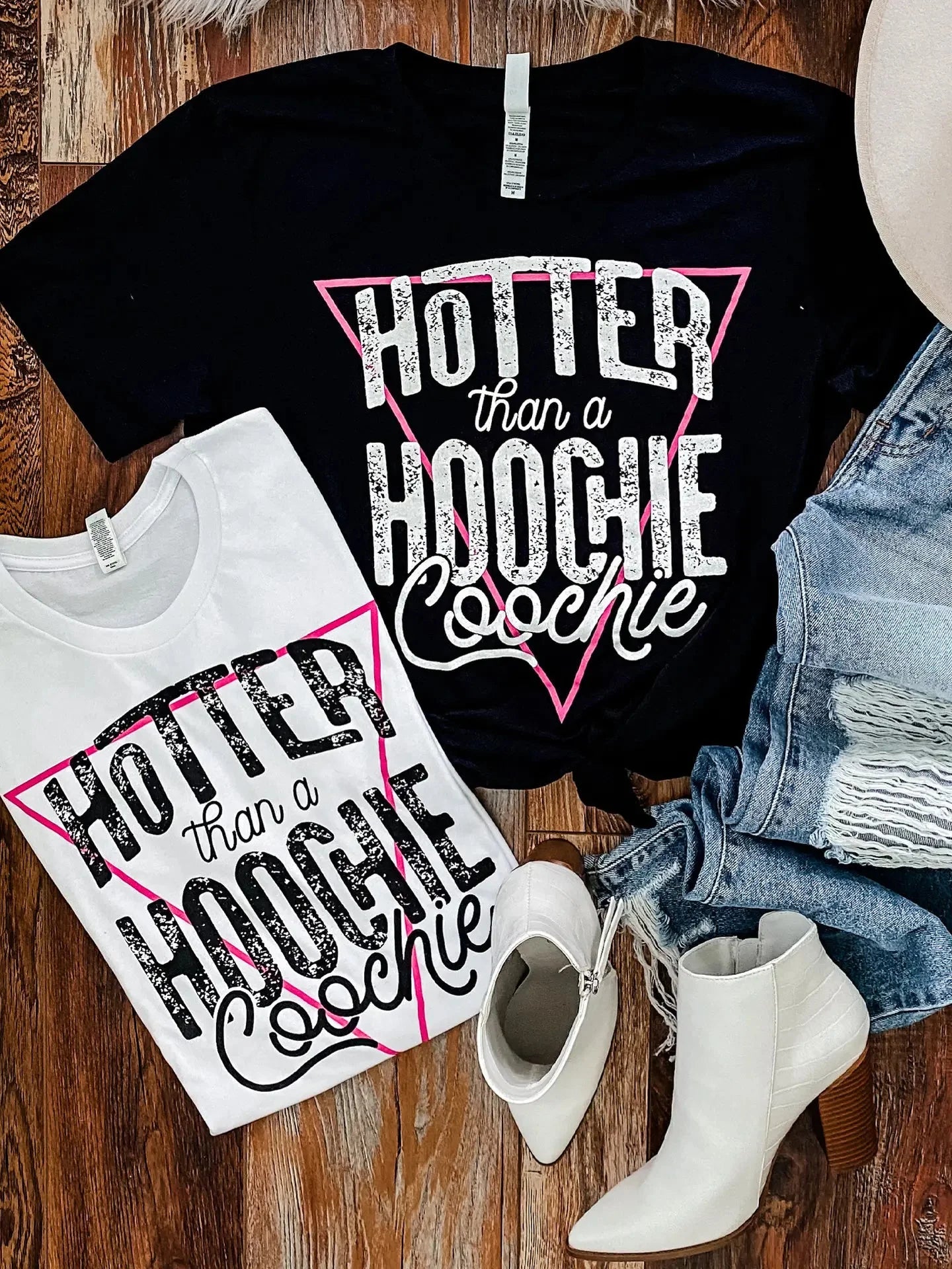 Hotter Than A Hoochie Graphic TeeBlackS