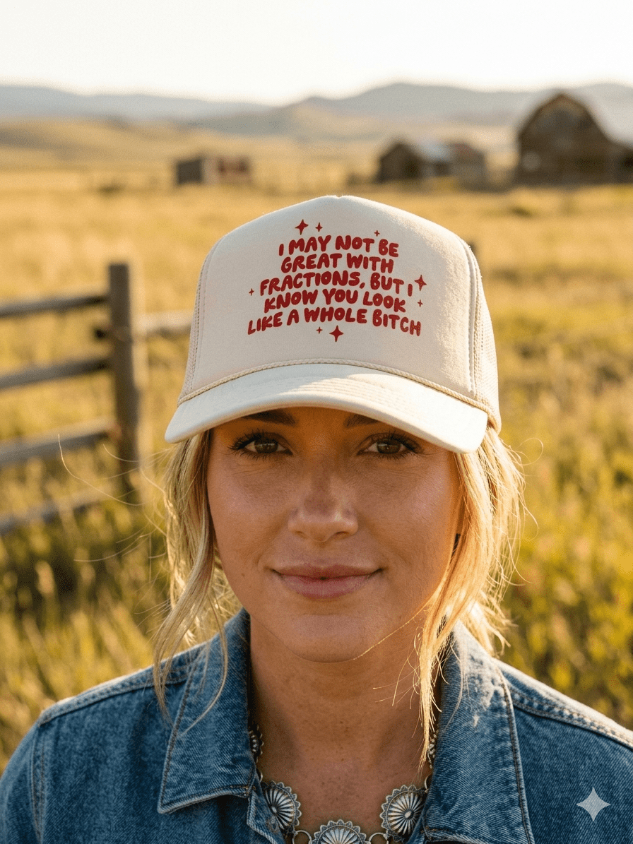 I May Not Be Great With Fractions Trucker HatTan