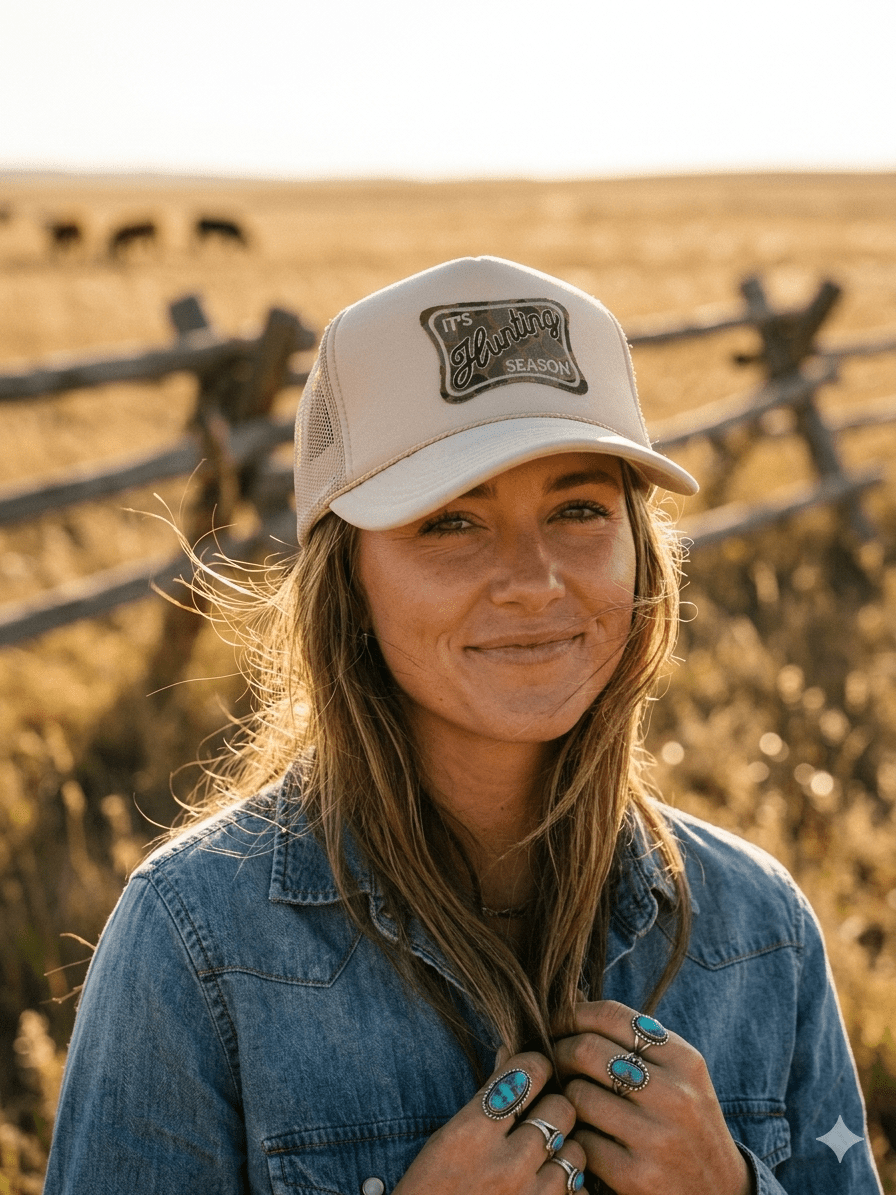 It's Hunting Season Patch Trucker HatTan
