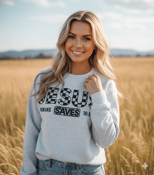 Jesus Saves Graphic SweatshirtAshS