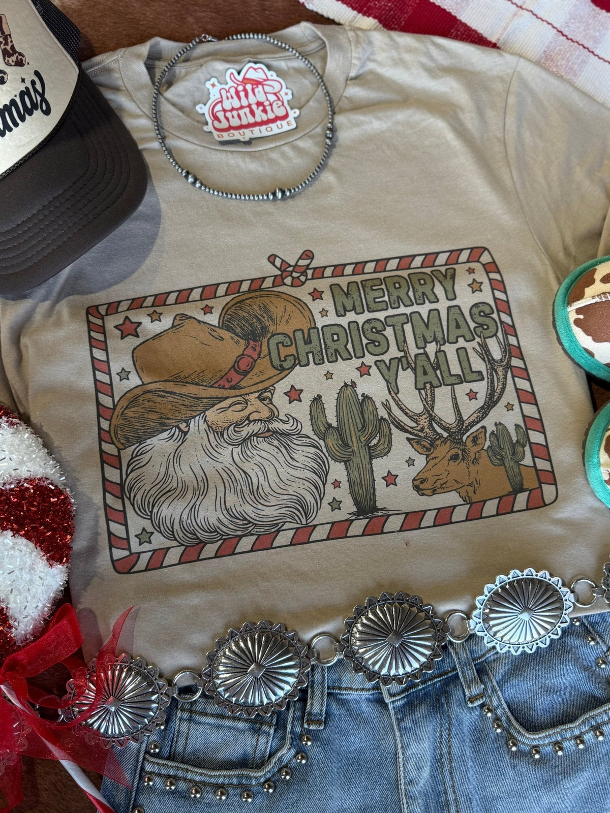 Merry Christmas Y'all Graphic TeeTanS