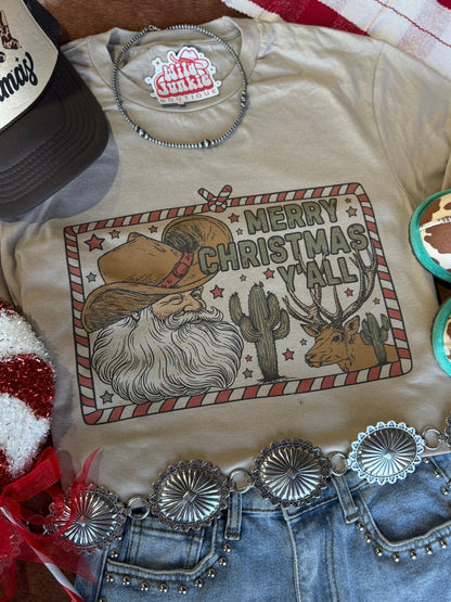 Merry Christmas Y'all Graphic TeeTanS
