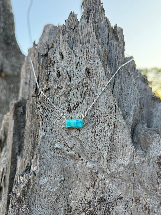 Mini Authentic Turquoise Bar Necklace