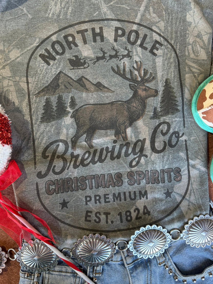 North Pole Brewing Co RealTree Camo Graphic TeeHardwood CamoS