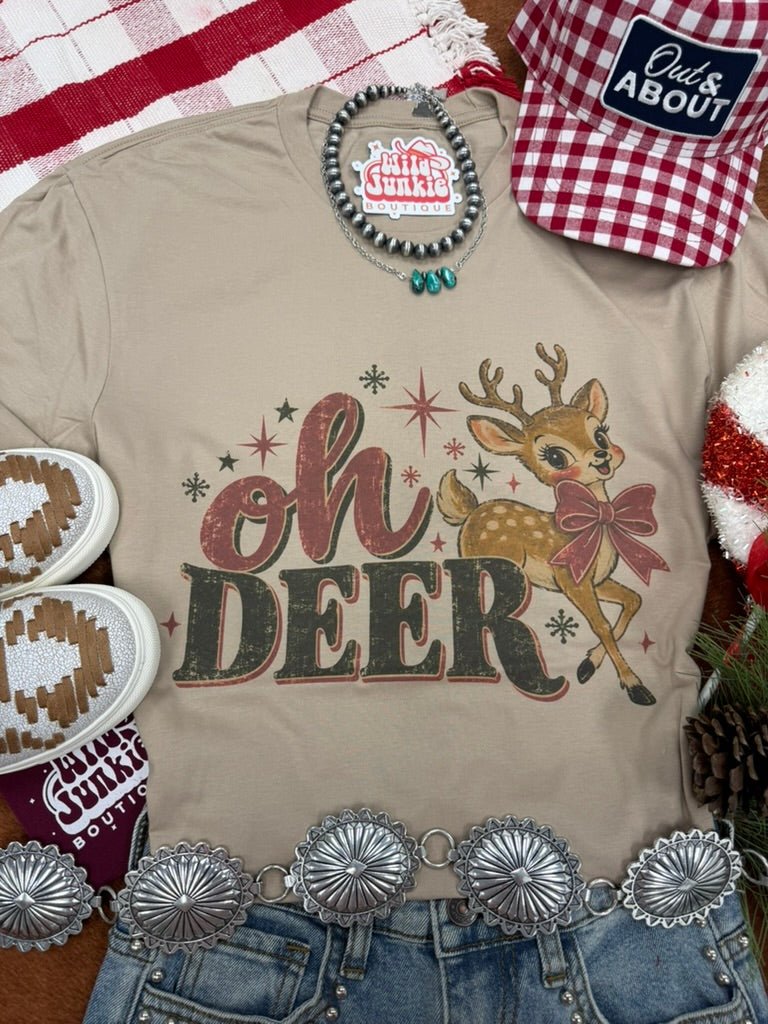 Oh Deer Christmas Graphic TeeTanS