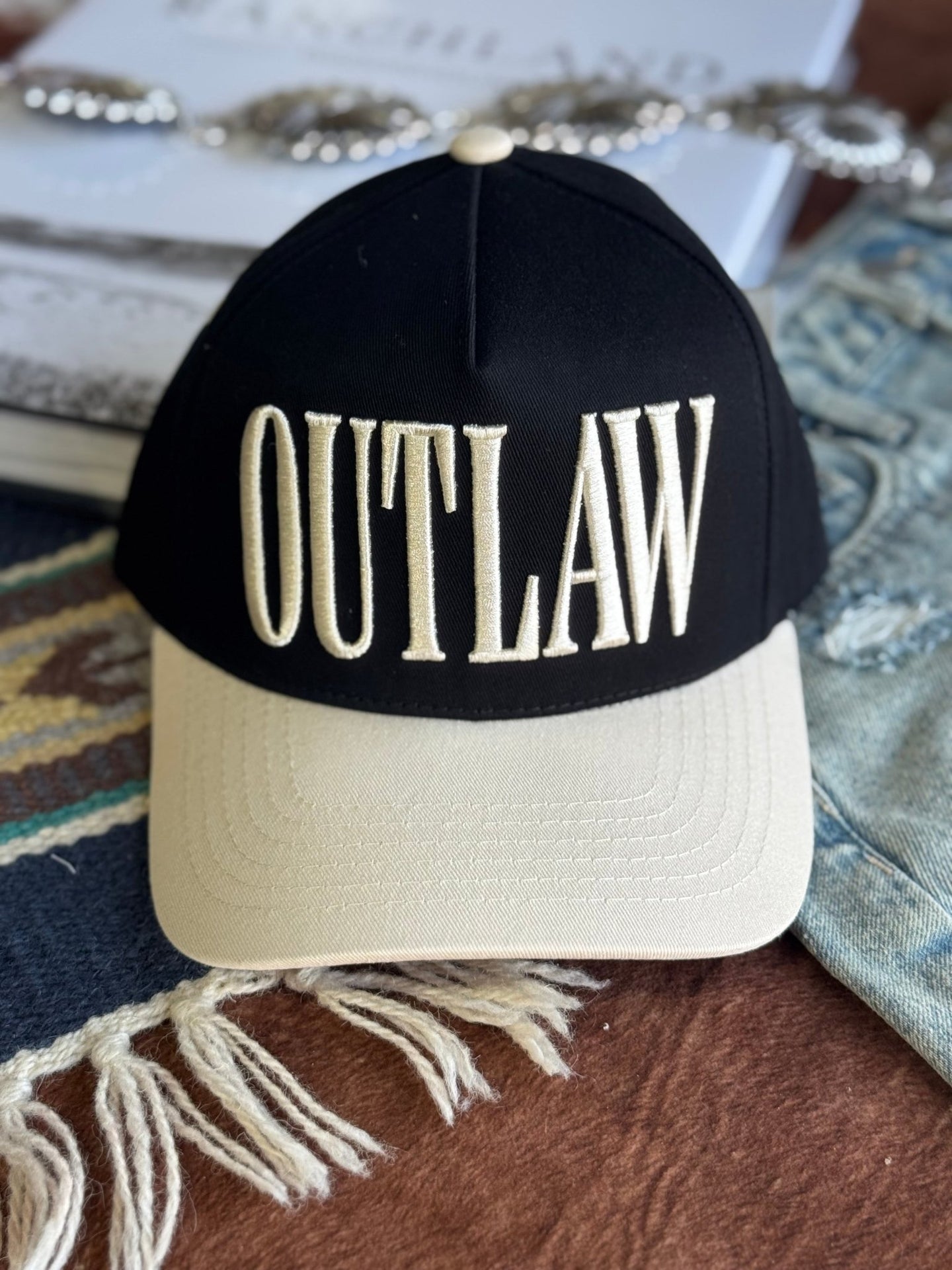Outlaw Embroidered Trucker Hat