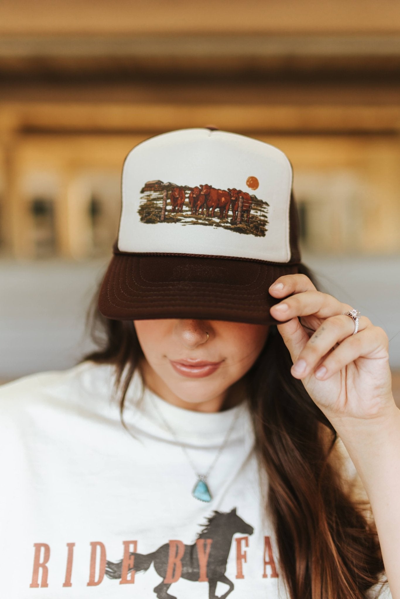 Pasture Red Angus Trucker HatBrown & Tan