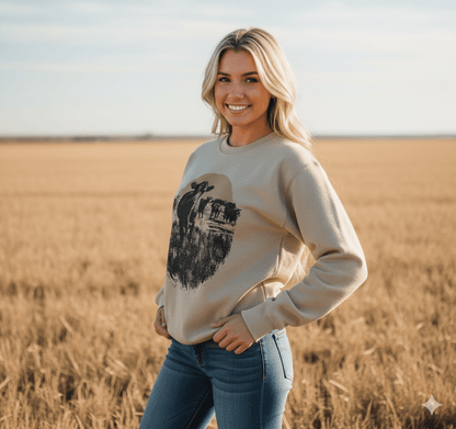 Pasture Sunset Graphic SweatshirtSandS