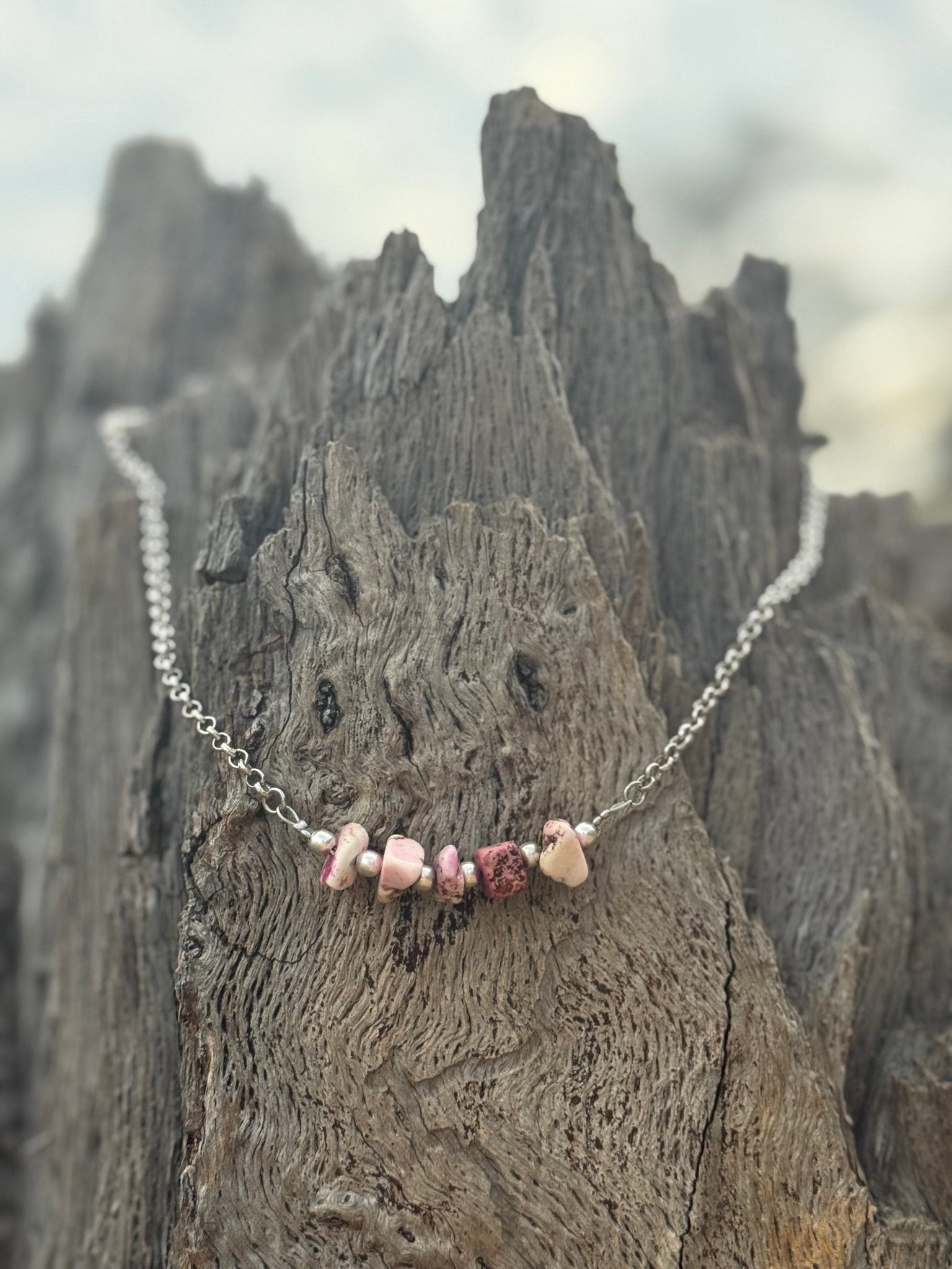 Pink Howlite Beaded Necklace – Wholesale - Wild Junkie