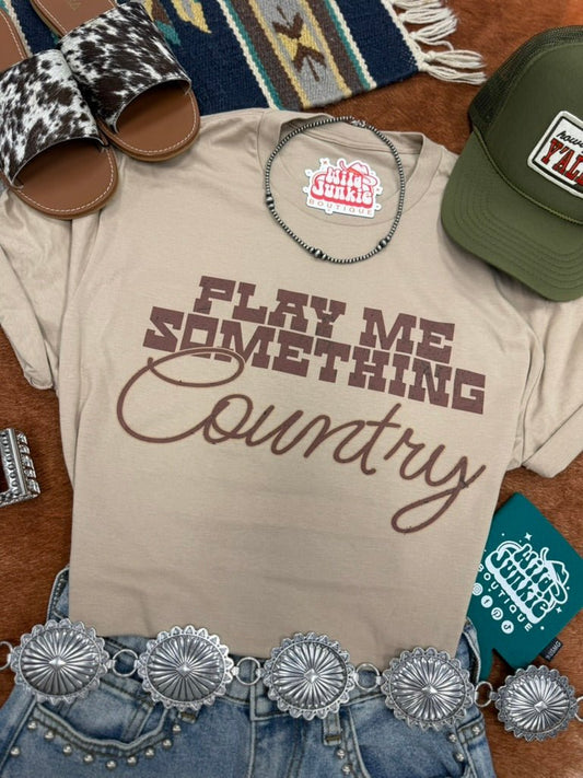 Play Me Something Country Graphic TeeTanS