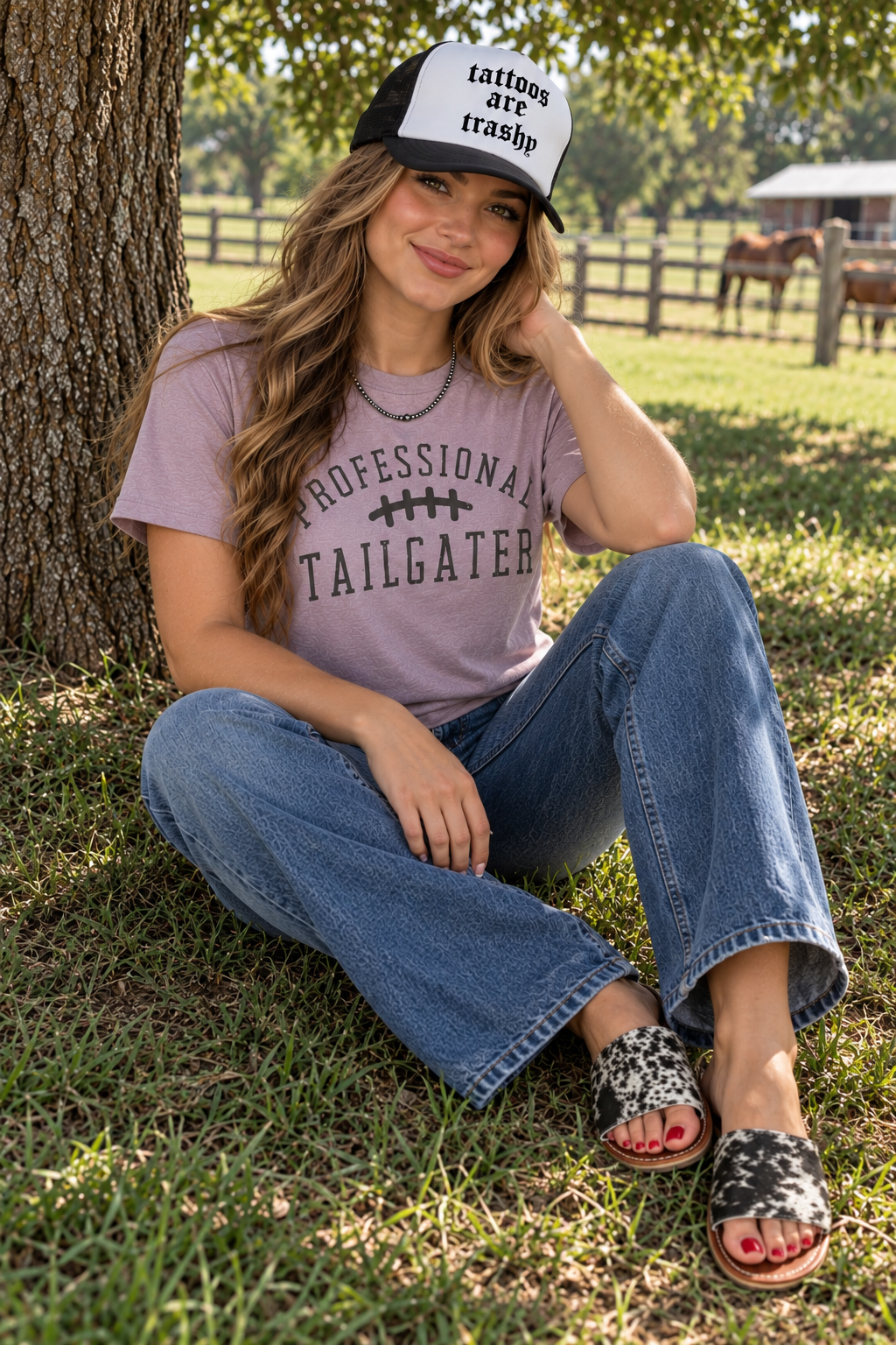 Professional Tailgater Graphic Tee in Pebble