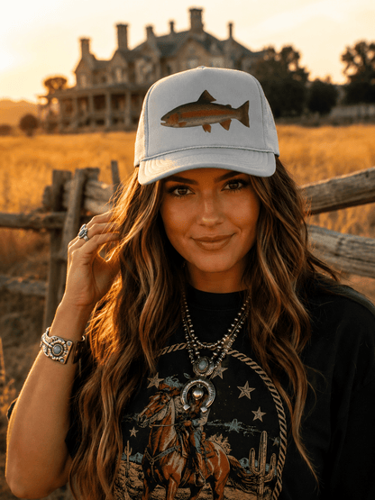 Rainbow Trout Trucker HatGrey