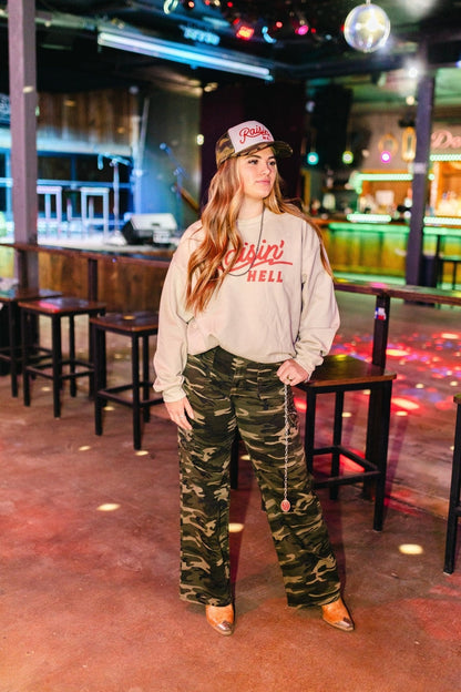 Raisin' Hell Graphic SweatshirtCementS