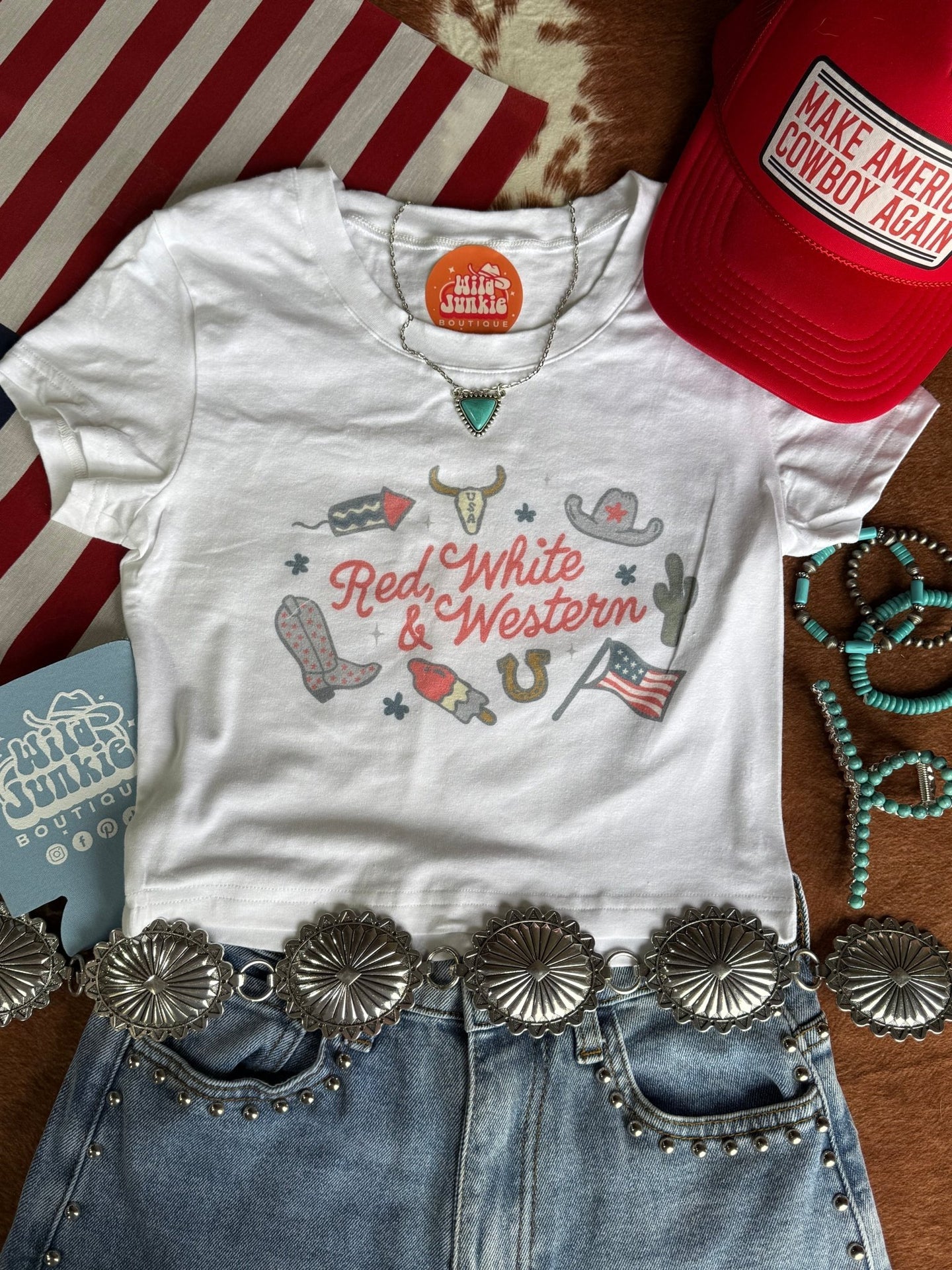 Red, White & Western Graphic TeeAdd tee color hereS