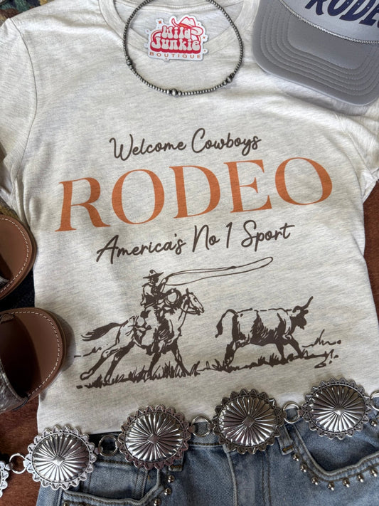 Rodeo: America's 1 Sport Graphic TeeHeather OatmealS