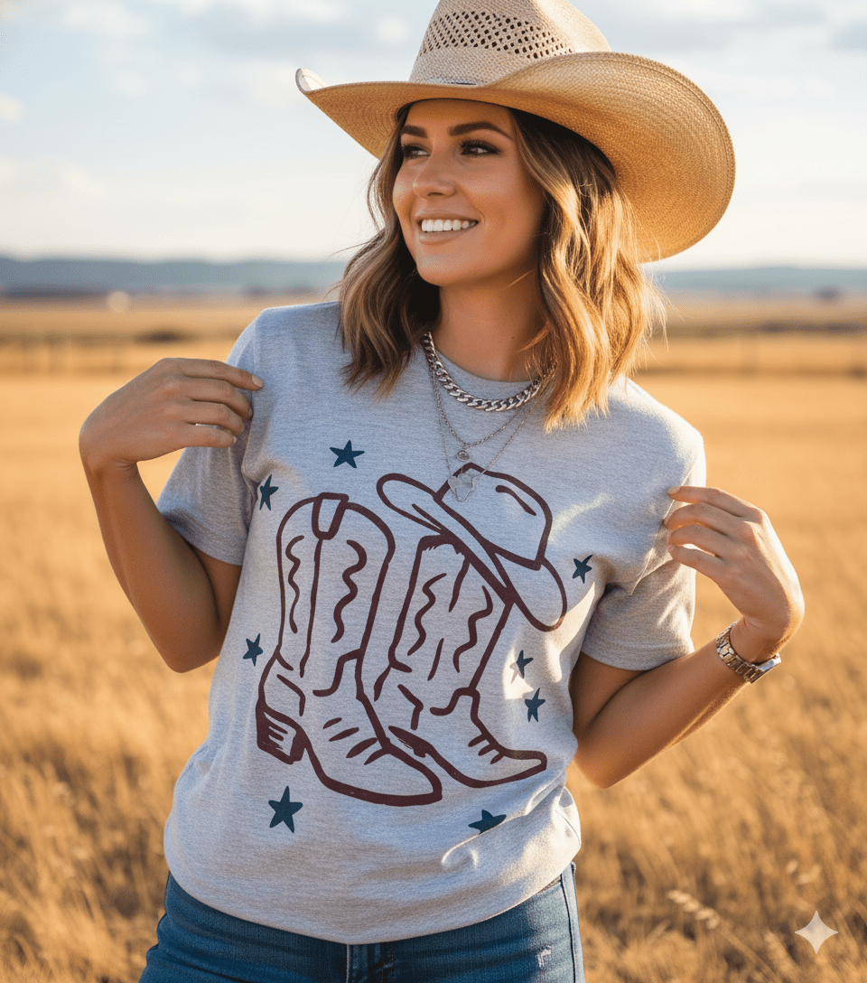 Rodeo Ready Graphic TeeLight AshS
