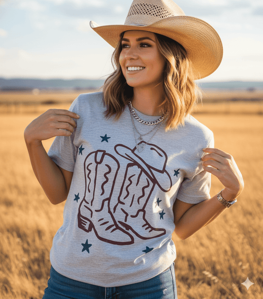 Rodeo Ready Graphic TeeLight AshS