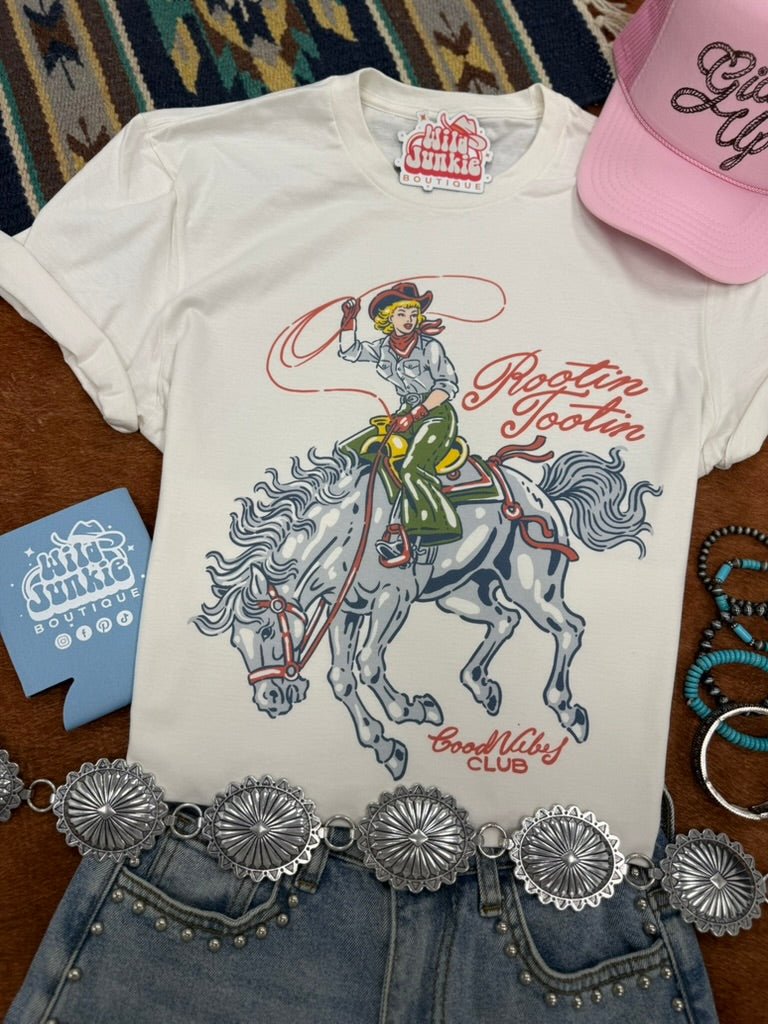 Rootin Tootin Cowgirl Graphic TeeNaturalS