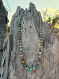 Round Graduated Turquoise Beaded Necklace