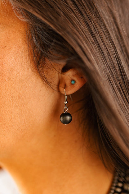 Small Silver Bead Earrings