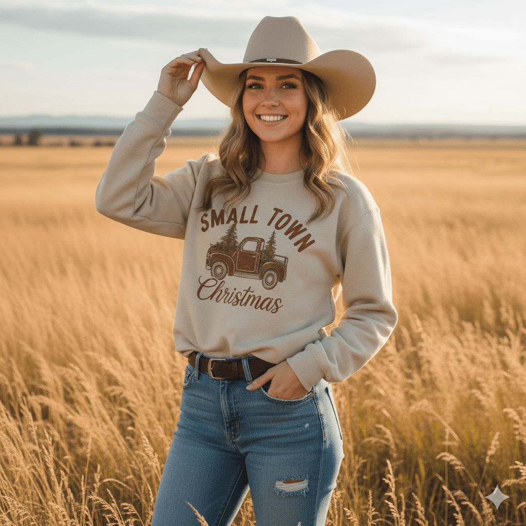 Small Town Christmas Trees & Traditions Graphic SweatshirtSandS