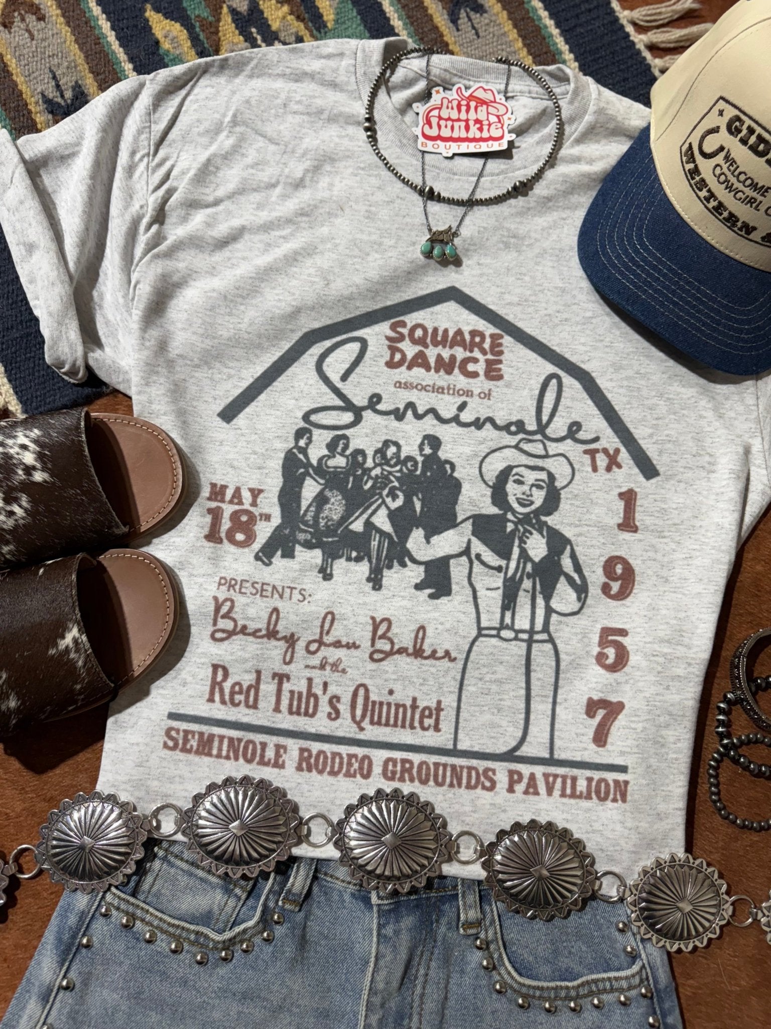 Square Dance Seminole Heritage Graphic TeeLight AshS