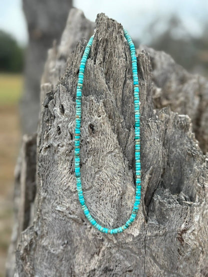 Stacked Turquoise Bead Choker