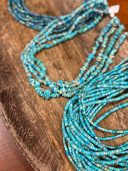 Stacked Turquoise Bead Choker
