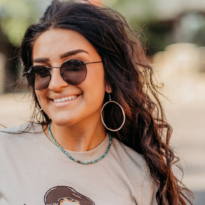 Stacked Turquoise Bead Choker