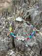 Sterling Silver Prism And Pearl Bracelet
