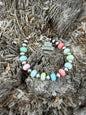 Sterling Silver Spring Pastel Opal Bracelet