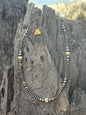 Sterling Silver Two-Tone Corrugated Beaded Necklace